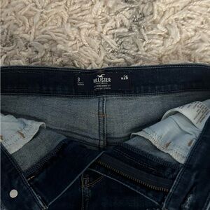 Black ripped denim shorts Hollister size 3